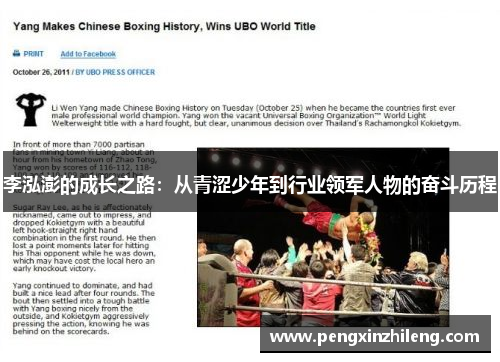 李泓澎的成长之路：从青涩少年到行业领军人物的奋斗历程